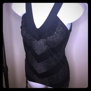 Sequined Black and Silver Tank Top/Dress